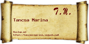 Tancsa Marina névjegykártya